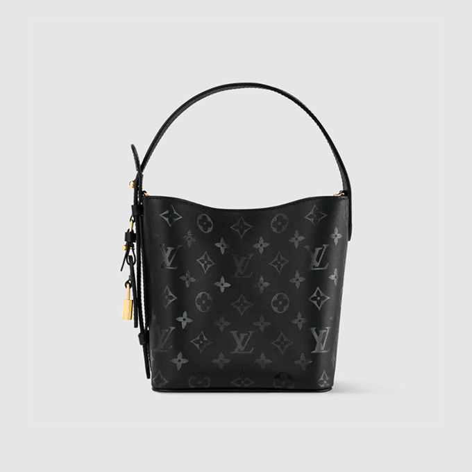 lv louis vuitton all in bb monogram ink bucket bag #m3a156